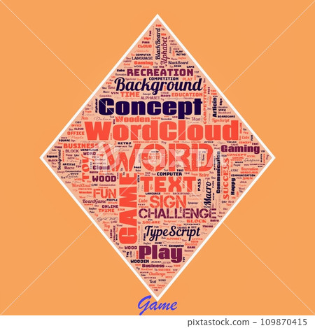 Word Cloud of the G A M E as background Word Cloud of the G A M E as background 109870415