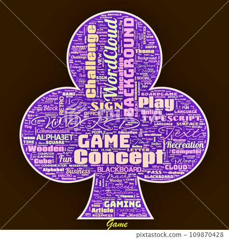 Word Cloud of the G A M E as background Word Cloud of the G A M E as background 109870428