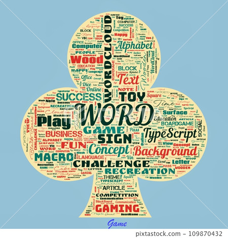 Word Cloud of the G A M E as background Word Cloud of the G A M E as background 109870432