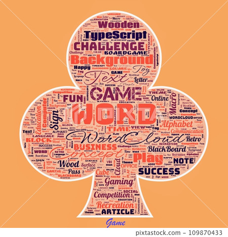 Word Cloud of the G A M E as background Word Cloud of the G A M E as background 109870433