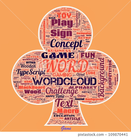 Word Cloud of the G A M E as background Word Cloud of the G A M E as background 109870441