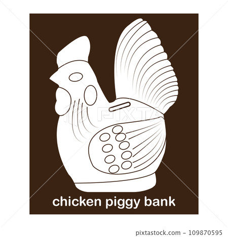 chicken piggy bank icon chicken piggy bank icon 109870595