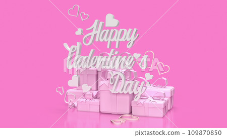 The pink gift box for Valentine's Day concept 3d rendering The pink gift box for Valentine's Day concept 3d rendering 109870850