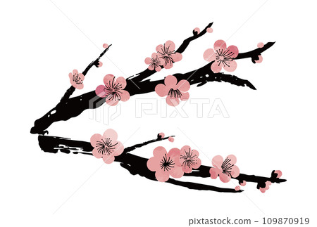水墨畫風 水墨畫風 梅花 109870919