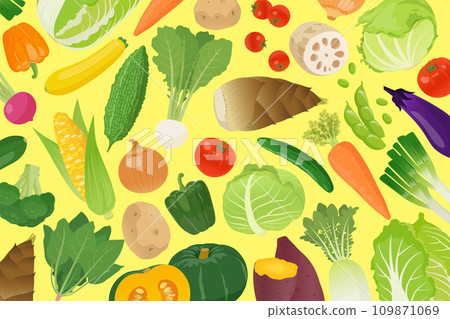 Background material full of vegetables Background material full of vegetables 109871069