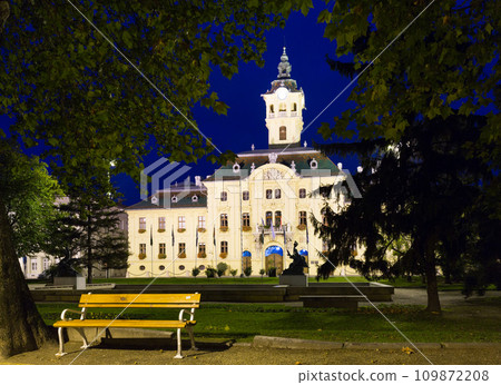 Image of City Hall in light of Szeged Image of City Hall in light of Szeged 109872208