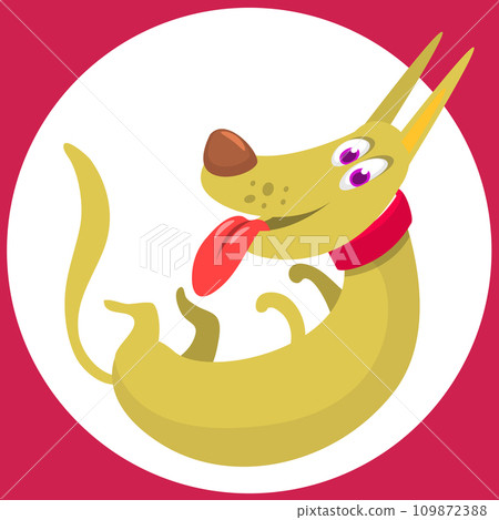Cute cartoon funny dog. Vector illustration Cute cartoon funny dog. Vector illustration 109872388