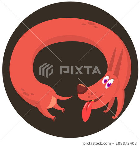 Cute cartoon funny dog. Vector illustration Cute cartoon funny dog. Vector illustration 109872408