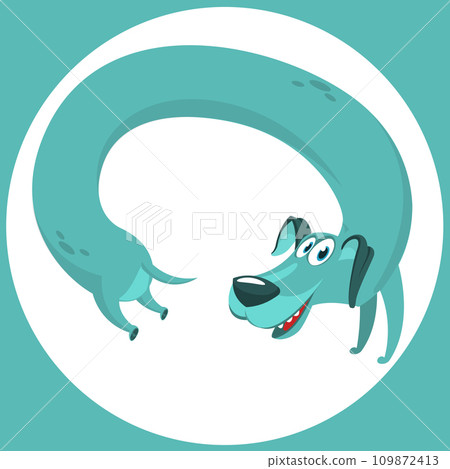 Cute cartoon  funny dog. Vector illustration 109872413