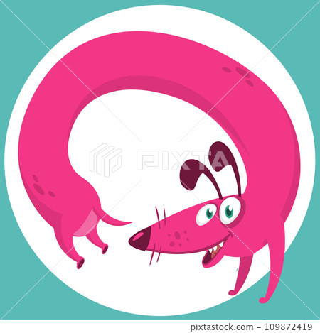 Cute cartoon funny dog. Vector illustration Cute cartoon funny dog. Vector illustration 109872419