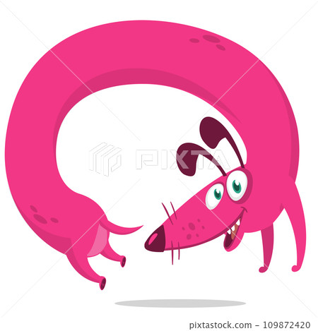 Cute cartoon  funny dog. Vector illustration 109872420