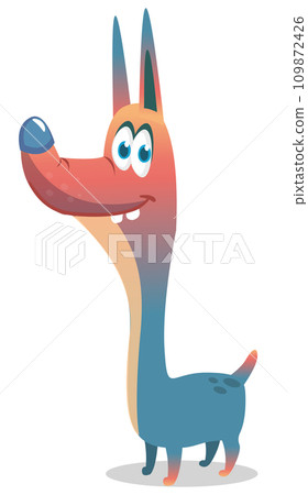Cute cartoon  funny dog. Vector illustration 109872426