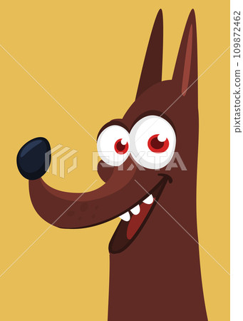 Cute cartoon funny dog. Vector illustration Cute cartoon funny dog. Vector illustration 109872462