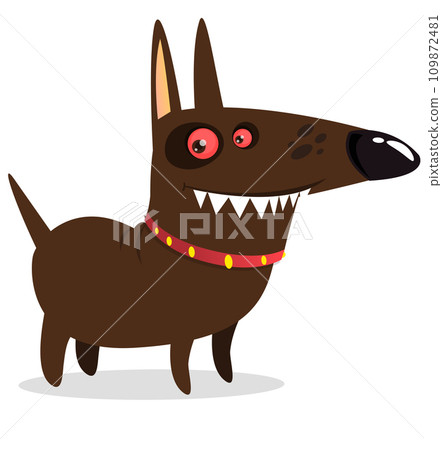 Cute cartoon funny dog. Vector illustration Cute cartoon funny dog. Vector illustration 109872481