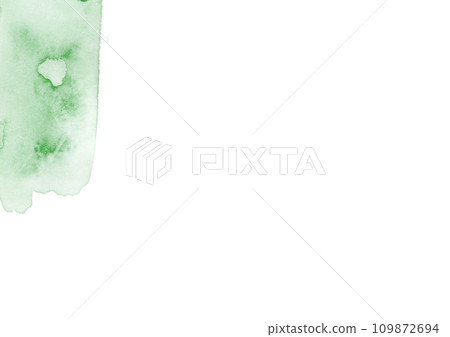 白色背景上的綠色水彩背景插畫素材 109872694