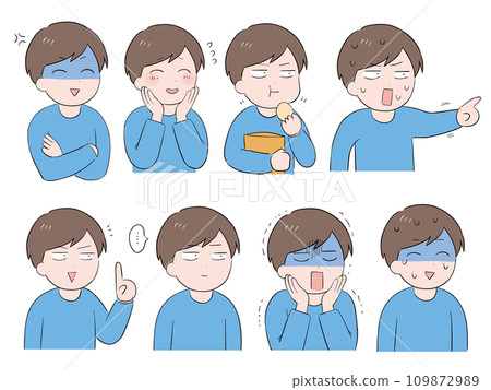 男性各種表情組（面向右）② 109872989