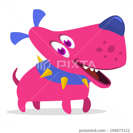 Cute cartoon  funny dog. Vector illustration 109873122