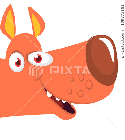 Cute cartoon funny dog. Vector illustration Cute cartoon funny dog. Vector illustration 109873181