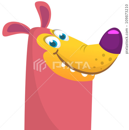 Cute cartoon funny dog. Vector illustration Cute cartoon funny dog. Vector illustration 109873210