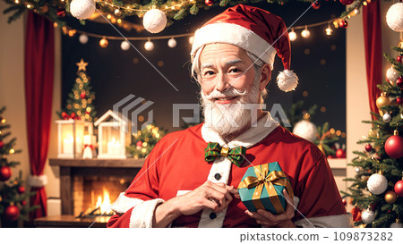 聖誕老人為聖誕節裝飾 109873282