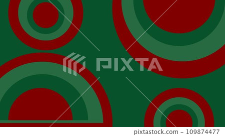 Quadruple circle in Christmas colors 109874477