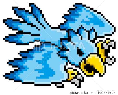 RPG風格像素藝術鳥形怪物 RPG風格像素藝術鳥形怪物 109874617
