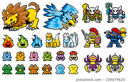 RPG風格像素藝術怪物套裝 RPG風格像素藝術怪物套裝 109874620