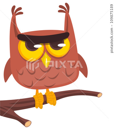 Cartoon owl illustration Cartoon owl illustration 109875189