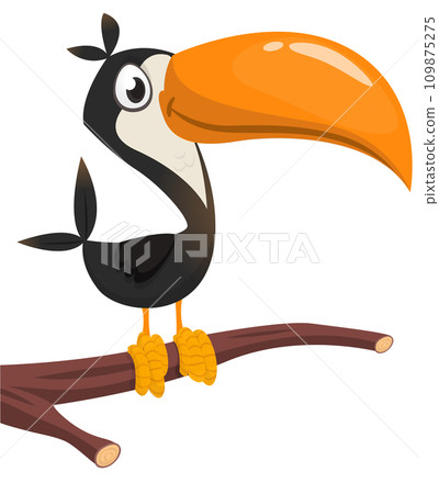 Toucan cartoon. Vector toucan bird. Exotic colorful bird illustration 109875275