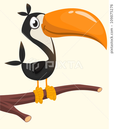 Toucan cartoon. Vector toucan bird. Exotic colorful bird illustration 109875276
