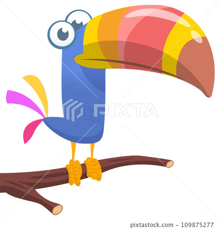 Toucan cartoon. Vector toucan bird. Exotic colorful bird illustration 109875277