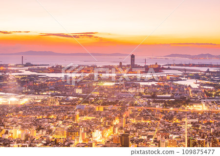 大阪阿倍野Harukas的日落夜景 109875477