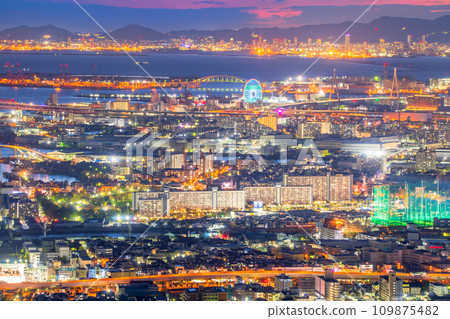 大阪阿倍野Harukas的日落夜景 109875482