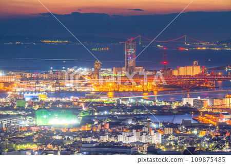 Sunset night view from Abeno Harukas, Osaka 109875485