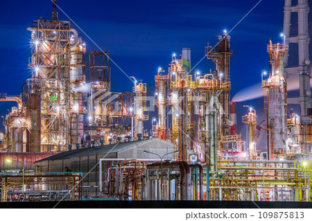 三重縣四日市工廠大正橋附近的夜景 109875813