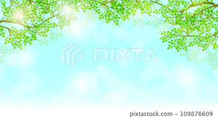 新的綠色留下風景背景 109876609