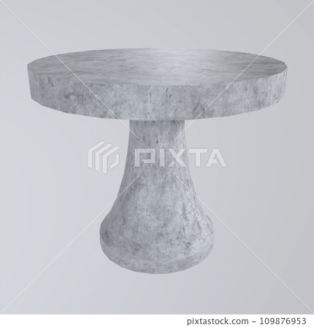 Marble Table isolated on white background 109876953