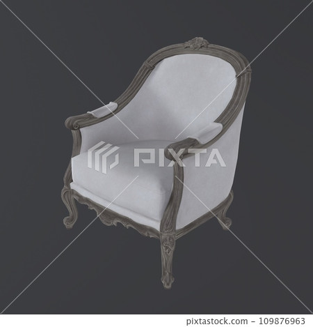 Old Chair isolated on dark background 109876963