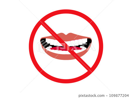 禁止私人言論和不發言的標記 禁止私人言論和不發言的標記 109877204