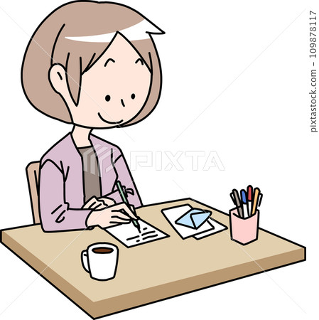 woman writing a letter 109878117