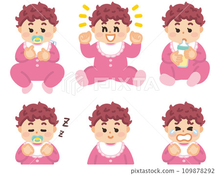 嬰兒面部表情插圖集 嬰兒面部表情插圖集 109878292