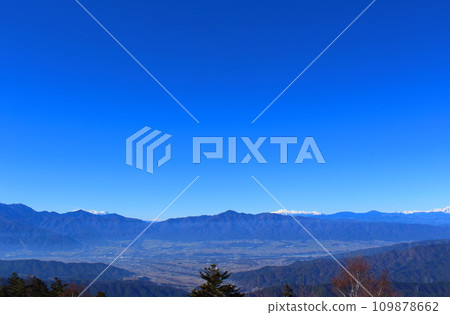 12月從神峰高原眺望的信州山脈 12月從神峰高原眺望的信州山脈 109878662