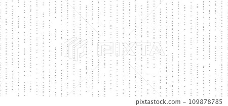 Dotted lines seamless pattern. Black and white stippled background. Vertical dot stripes repeating wallpaper. Abstract minimalistic seamless texture. Monochrome textured backdrop. Vector  109878785