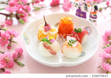 Doll's Festival, Peach Festival, Temari Sushi Doll's Festival, Peach Festival, Temari Sushi 109879647
