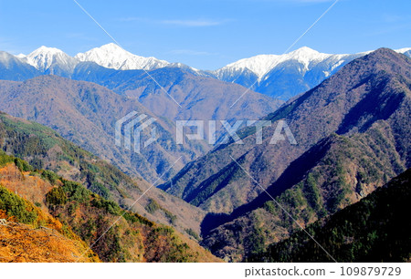 十二月的白索高原，信州山脈 109879729