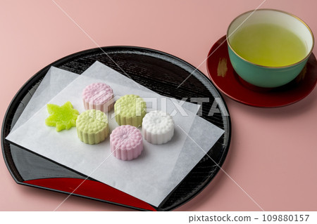 Rakugan Tea Green Tea Yuge Pink 109880157