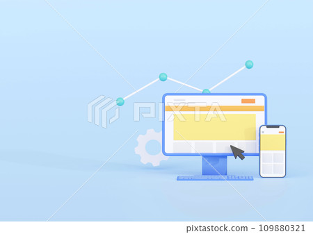 3DCG｜Website accessed on PC and smartphone 109880321