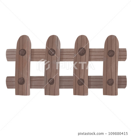 Wooden Fence Agricultural Block Wooden Fence Agricultural Block 109880415