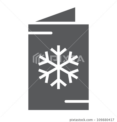 Christmas card glyph icon, decor and new year, festive postcard sign, vector graphics, a solid pattern on a white background. Christmas card glyph icon, decor and new year, festive postcard sign, vector graphics, a solid pattern on a white background. 109880417