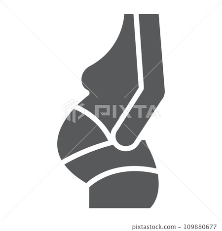 Pregnancy bandage glyph icon, orthopedic and medical, orthopedic bandage sign, vector graphics, a solid pattern on a white background. Pregnancy bandage glyph icon, orthopedic and medical, orthopedic bandage sign, vector graphics, a solid pattern on a white background. 109880677